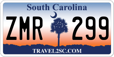 SC license plate ZMR299