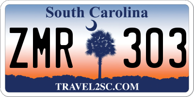 SC license plate ZMR303
