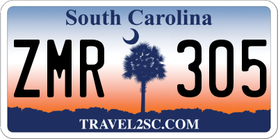 SC license plate ZMR305
