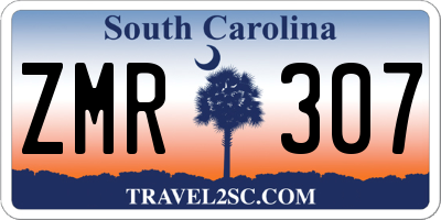 SC license plate ZMR307