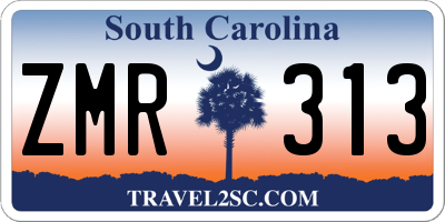 SC license plate ZMR313