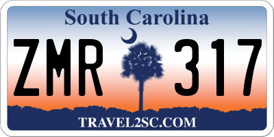 SC license plate ZMR317
