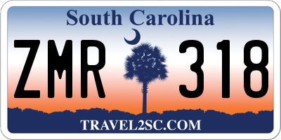 SC license plate ZMR318