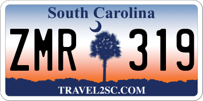 SC license plate ZMR319