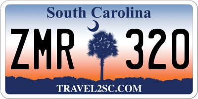 SC license plate ZMR320
