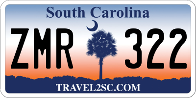 SC license plate ZMR322