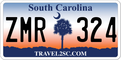 SC license plate ZMR324