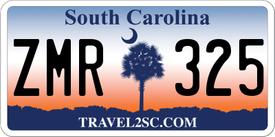 SC license plate ZMR325