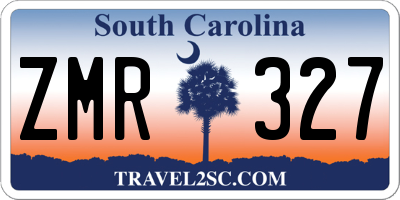 SC license plate ZMR327