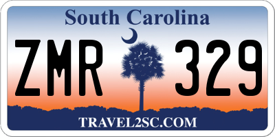 SC license plate ZMR329