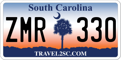 SC license plate ZMR330