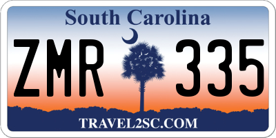 SC license plate ZMR335