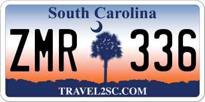 SC license plate ZMR336