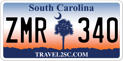 SC license plate ZMR340