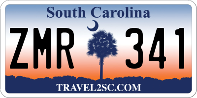 SC license plate ZMR341