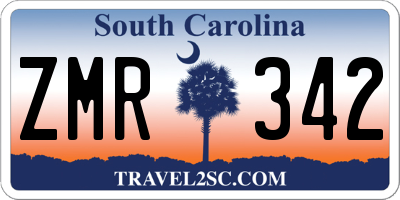 SC license plate ZMR342