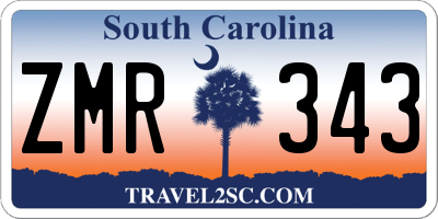 SC license plate ZMR343
