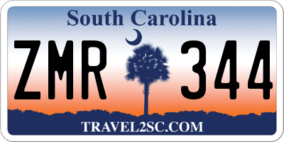 SC license plate ZMR344
