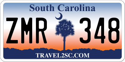 SC license plate ZMR348