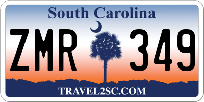 SC license plate ZMR349
