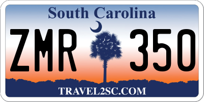 SC license plate ZMR350