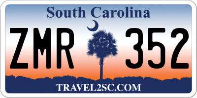 SC license plate ZMR352