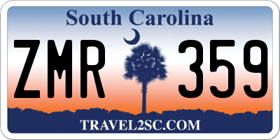 SC license plate ZMR359
