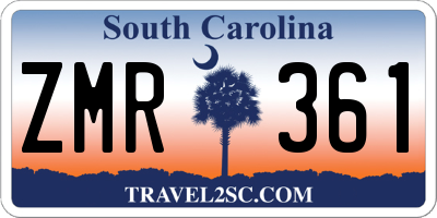 SC license plate ZMR361