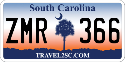 SC license plate ZMR366