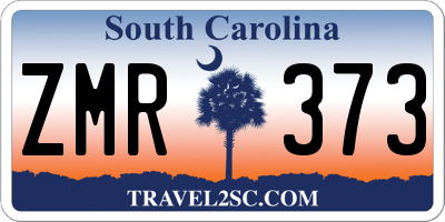SC license plate ZMR373