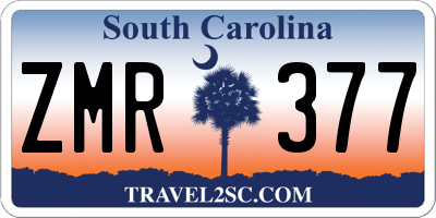 SC license plate ZMR377