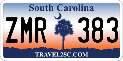 SC license plate ZMR383
