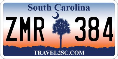 SC license plate ZMR384