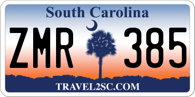 SC license plate ZMR385