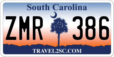 SC license plate ZMR386