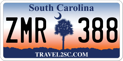 SC license plate ZMR388
