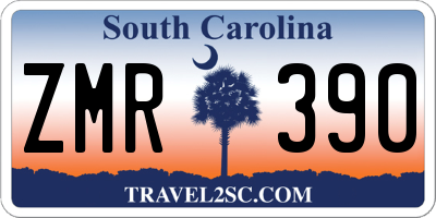 SC license plate ZMR390