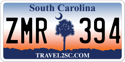 SC license plate ZMR394