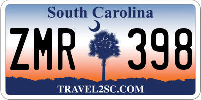 SC license plate ZMR398