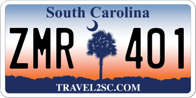 SC license plate ZMR401