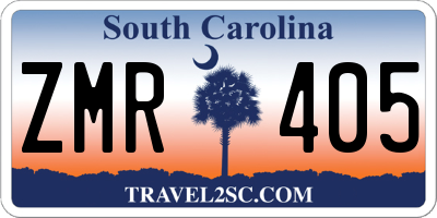 SC license plate ZMR405