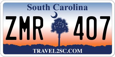 SC license plate ZMR407