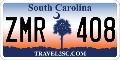 SC license plate ZMR408