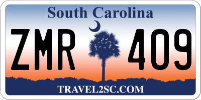 SC license plate ZMR409