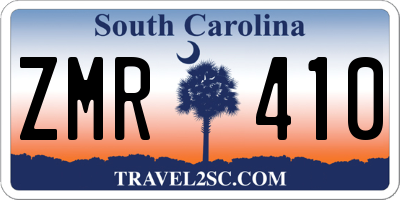 SC license plate ZMR410