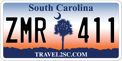 SC license plate ZMR411