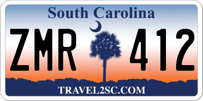 SC license plate ZMR412