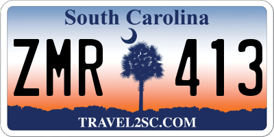 SC license plate ZMR413