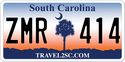 SC license plate ZMR414