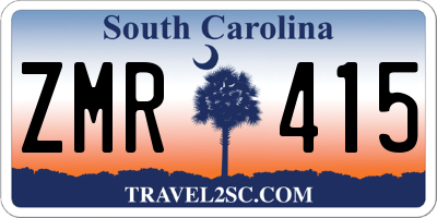 SC license plate ZMR415